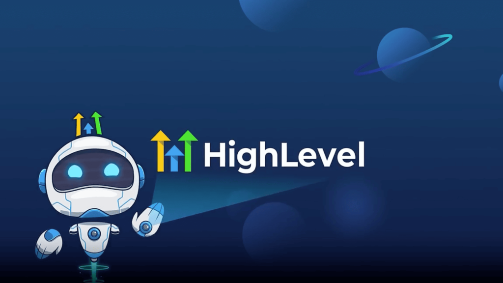 GoHighLevel for Marketing Agencies: White Label Solutions and Client Management 7 High level Logo with Gohighlevel logo robot